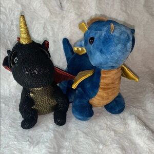 Black and Blue Dragon Plush Toys